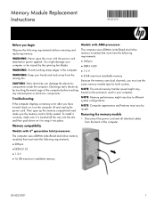 HP Pavilion 510-p000 Memory Module Replacement Instructions 1