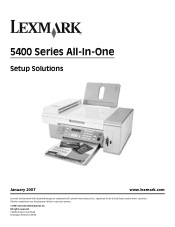 Lexmark X5470 Setup Solutions