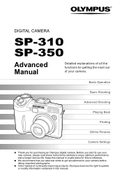 Olympus SP 310 SP-310 Advanced Manual (English)