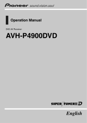 Pioneer AVH-P4900DVD Owner's Manual