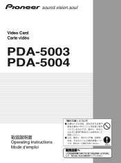 Pioneer PDA-5003 Operating Instructions