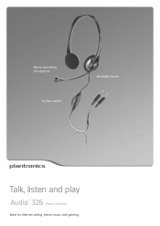 Plantronics Audio 326 Audio 326 Product Sheet