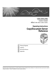 Ricoh Aficio MP C3500 Copy/Document Server Reference