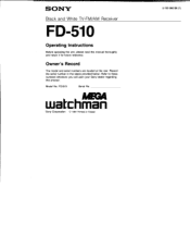 Sony FD-510 Users Guide