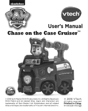 Vtech Paw Patrol Chase on the Case Cruiser User Manual