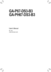 Gigabyte GA-PH67-DS3-B3 Manual