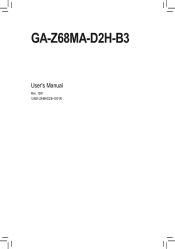 Gigabyte GA-Z68MA-D2H-B3 Manual