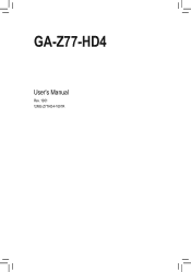 Gigabyte GA-Z77-HD4 Manual