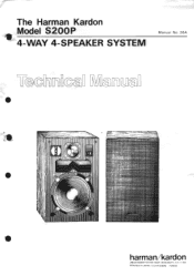 Harman Kardon S200P Technical Sheet