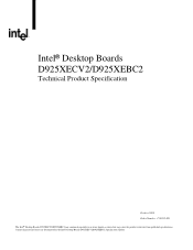 Intel D925XEBC2 Product Specification