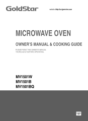 LG MV1501BQ Owner's Manual