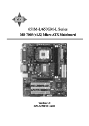 MSI MS 7005 User Guide
