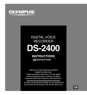 Olympus 142015 DS-2400 Instructions (English)