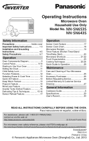 Panasonic NN-SN643S NN-SN643S Owner's Manual (English)