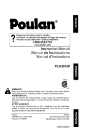 Poulan PLN3516F User Manual
