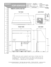 Sony KDP-65WS550 Dimensions Diagrams