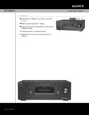 Sony STR-DG600 Marketing Specifications