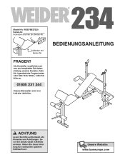 Weider 234 Bench German Manual