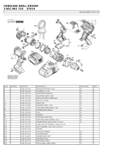 Bosch 37614-01 Parts List