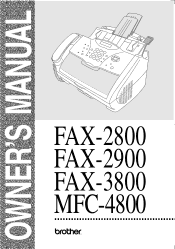 Brother International FAX-2820 Users Manual - English