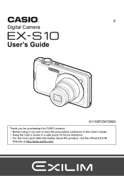 Casio EX S10 User Guide