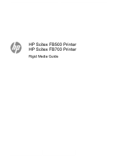 HP Scitex FB500 HP Scitex FB500 and FB700 Printer Series - Rigid Media Guide