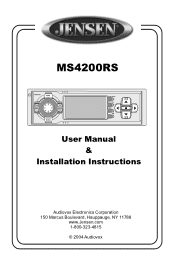 Jensen MS4200RS User Manual