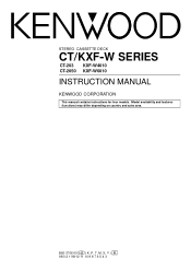 Kenwood KXF-W6010 User Manual