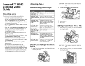 Lexmark W840 Clearing Jams Guide