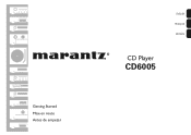 Marantz CD6005 Getting Started in English