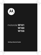Motorola W160 Getting Started Guide