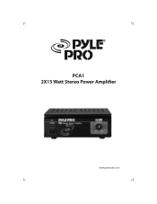 Pyle PCA1.5 PCA1 Manual 1