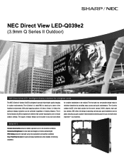 Sharp LED-Q039E2 Specification Brochure