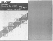 Sharp OZ-707 Operation Manual