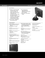 Sony NV-U44/R Marketing Specifications (NVU44/R)
