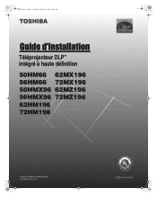 Toshiba 62MX196 Installation Guide - French