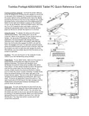 Toshiba M205-S3217 Quick Reference Guide