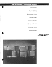 Bose Acoustimass 7 Owner's guide