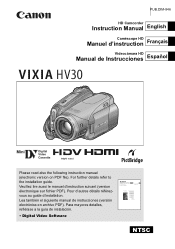 Canon VIXIA HV30 VIXIA HV30 Instruction Manual