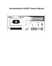 Harman Kardon RHK3500 Owners Manual