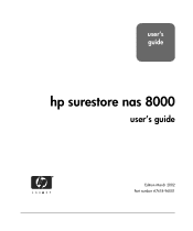 HP StorageWorks 8000 HP Surestore NAS 8000 User's Guide