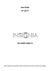 Insignia NS-40D510NA15 User Manual (English)