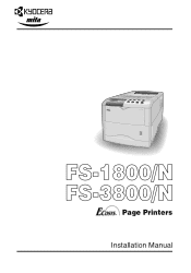 Kyocera FS 3800 FS-1800/3800 Installation Manual Rev 1.3