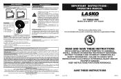 Lasko 2012 User Manual