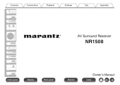 Marantz NR1508 Owner s Manual in English