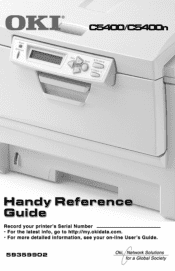 Oki C5400n Guide:  Handy Reference C5400 Series (American English)