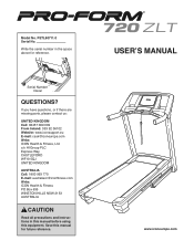 ProForm 720 Zlt Treadmill Uk Manual