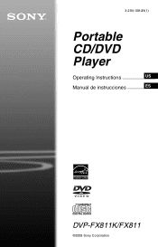 Sony DVP-FX811 Operating Instructions