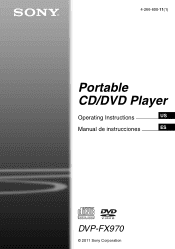 Sony DVP-FX970 Operating Instructions