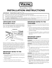 Viking DMOD241SS Installation Instructions